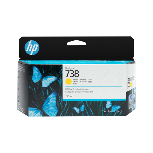 HP 738 130-ml Yellow DesignJet Ink Cartridge HP 738 130-ml Yellow DesignJet Ink Cartridge