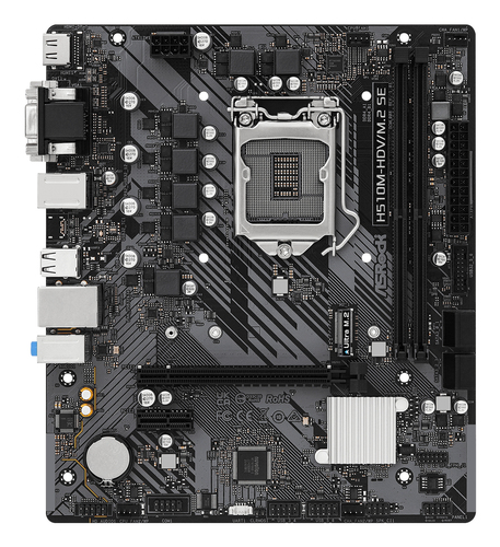 Asrock H510M-HDV&sol;M&period;2 SE&comma; micro ATX LGA 1200 &lpar;H5&rpar; Mainboard&comma; 2x DDR4&comma; max&period; 64 GB&comma; 1x HDMI 1&period;4&sol;2&period;0