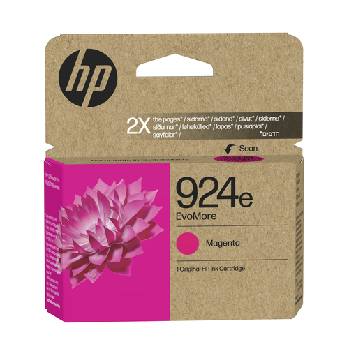 HP 924e EvoMore Magenta Original Ink Cartridge, original, magenta HP 924e EvoMore Magenta Original Ink Cartridge, original, magenta
