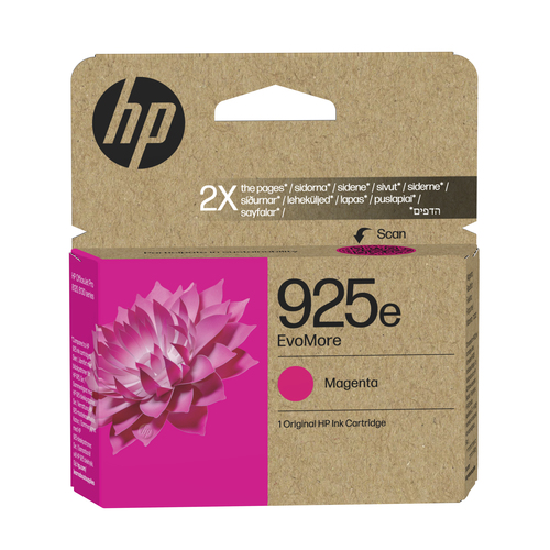 HP 925e EvoMore Magenta Original Ink Cartridge, original, magenta HP 925e EvoMore Magenta Original Ink Cartridge, original, magenta