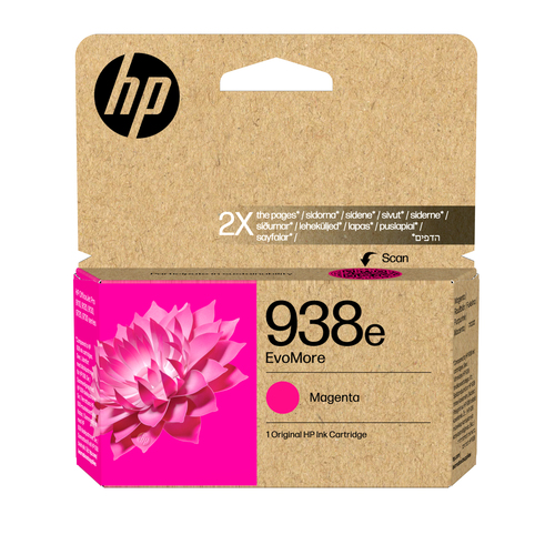 HP 938e EvoMore Magenta Original Ink Cartridge, original, magenta HP 938e EvoMore Magenta Original Ink Cartridge, original, magenta