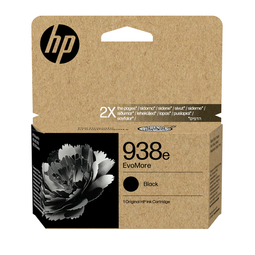 HP 938e EvoMore Black Original Ink Cartridge, original, schwarz HP 938e EvoMore Black Original Ink Cartridge, original, schwarz