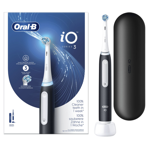 Oral-B iO Series 3&comma; mattschwarz&comma; mit Etui