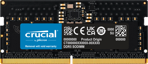 Crucial 8GB (1x8GB) DDR5-5600 CL 46 SO-DIMM RAM Notebook Speicher Speichermodul 5600 MHz ECC