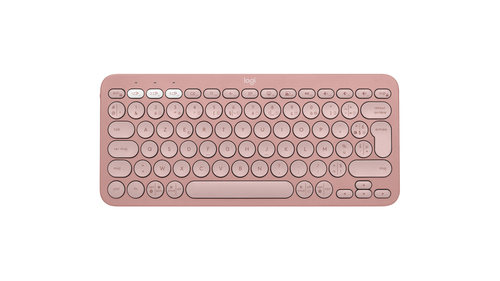 Logitech Pebble Keys 2 K380s rose Tastatur&comma; Layout&colon; Franz&ouml;sisch&comma; Scherenschalter
