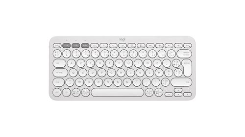 Logitech Pebble Keys 2 K380s wei&szlig; Tastatur&comma; Layout&colon; Franz&ouml;sisch&comma; Scherenschalter