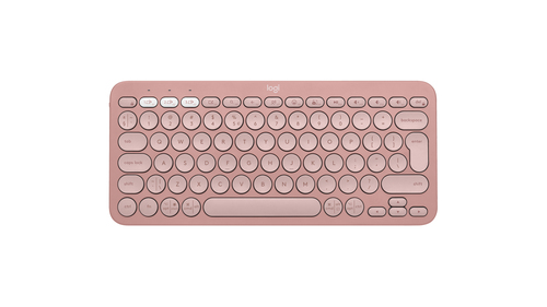 Logitech Pebble Keys 2 K380s rose Tastatur&comma; Layout&colon; US International&comma; Scherenschalter