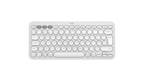 Logitech Pebble Keys 2 K380s wei&szlig; Tastatur&comma; Layout&colon; UK Englisch&comma; Scherenschalter