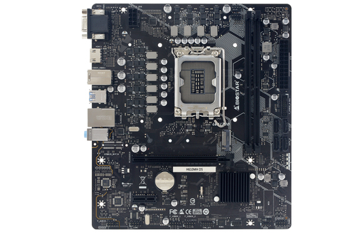 Biostar H610MH D5&comma; micro ATX LGA 1700 Mainboard&comma; 2x DDR5&comma; max&period; 96 GB&comma; 1x HDMI