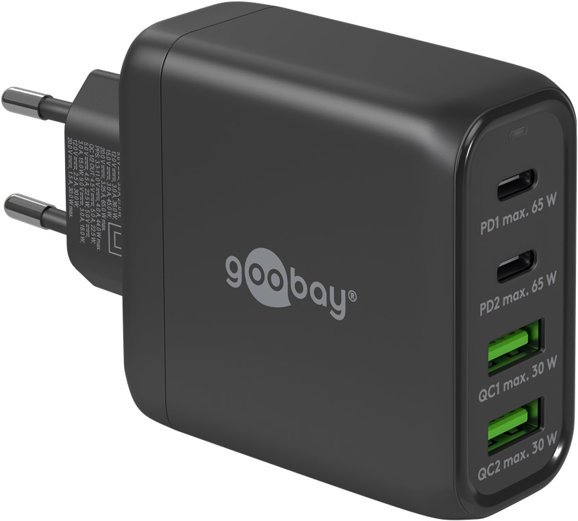 Goobay USB-C PD GaN Multiport-Schnellladegerät Goobay USB-C PD GaN Multiport-Schnellladegerät