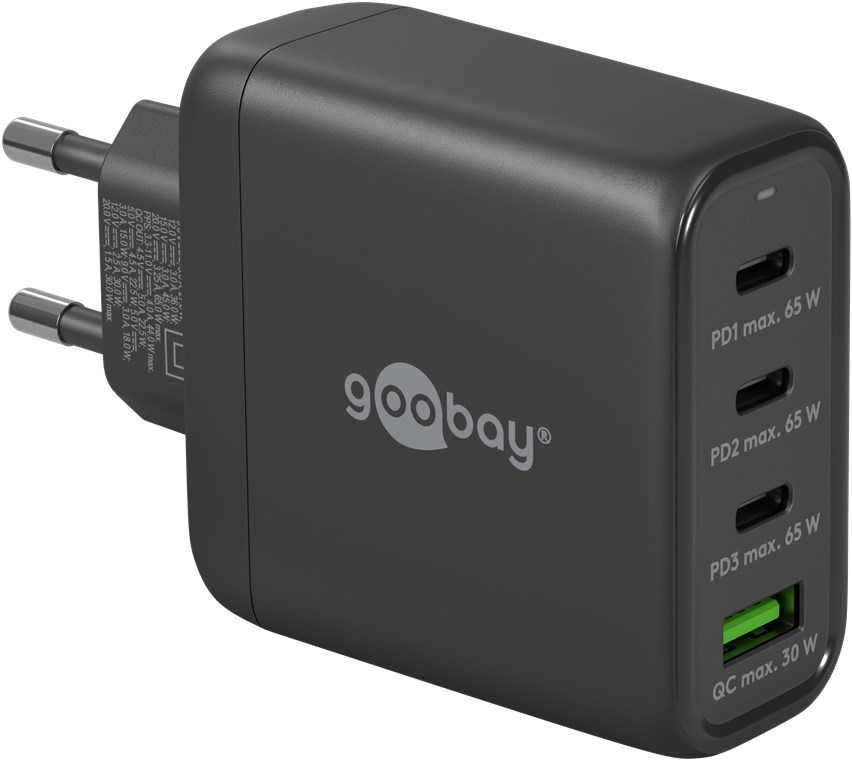 Goobay USB-C PD GaN Multiport-Schnellladegerät Goobay USB-C PD GaN Multiport-Schnellladegerät
