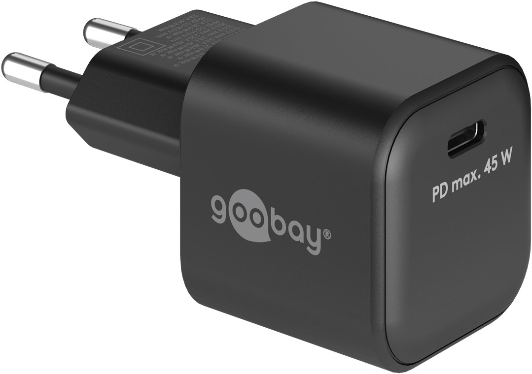 Goobay USB-C PD GaN Schnellladegerät Goobay USB-C PD GaN Schnellladegerät