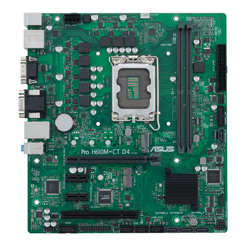 ASUS PRO H610M-CT D4-CSM&comma; micro ATX LGA 1700 Mainboard&comma; 2x DDR4&comma; max&period; 64 GB&comma; 1x HDMI 2&period;1&comma; 1x DisplayPort 1&period;4
