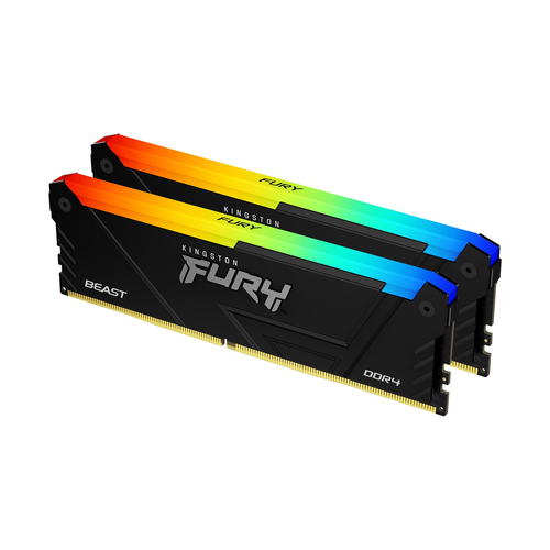 DDR4RAM 2 x 16GB DDR4-3600, Kingston Technology FURY Beast 32GB 3600MT/s DDR4 CL18 DIMM (2er-Kit) RGB, DIMM, CL18 Kit DDR4RAM 2 x 16GB DDR4-3600, Kingston Technology FURY Beast 32GB 3600MT/s DDR4 CL18 DIMM (2er-Kit) RGB, DIMM, CL18 Kit