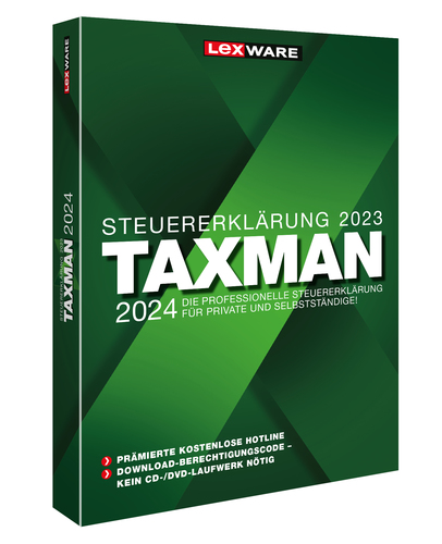Lexware TAXMAN 2024&comma; Steuererkl&auml;rung&comma; Box&comma; 1 Lizenz&lpar;en&rpar;&comma; 1 Jahr&lpar;e&rpar;