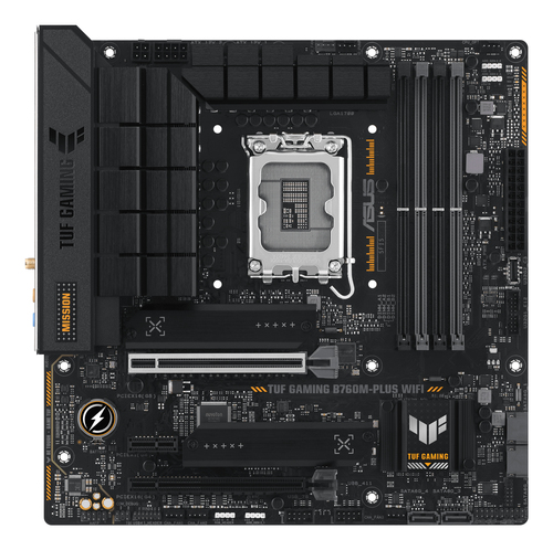 ASUS TUF GAMING B760M-PLUS, micro ATX LGA 1700 Mainboard, 4x DDR5, max. 128 GB, 1x HDMI 2.1, 1x DisplayPort 1.4 ASUS TUF GAMING B760M-PLUS, micro ATX LGA 1700 Mainboard, 4x DDR5, max. 128 GB, 1x HDMI 2.1, 1x DisplayPort 1.4