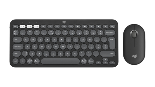 Logitech Pebble 2 Combo graphit Tastatur&comma; Layout&colon; US International&comma; Scherenschalter
