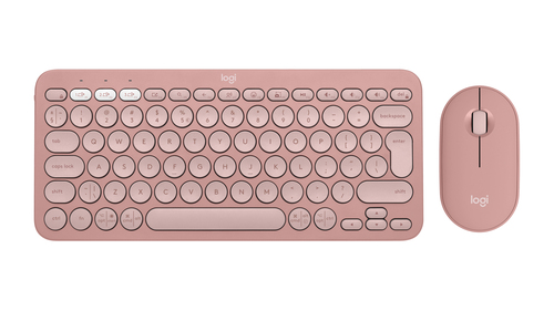 Logitech Pebble 2 Combo pink Tastatur&comma; Layout&colon; US International&comma; Scherenschalter