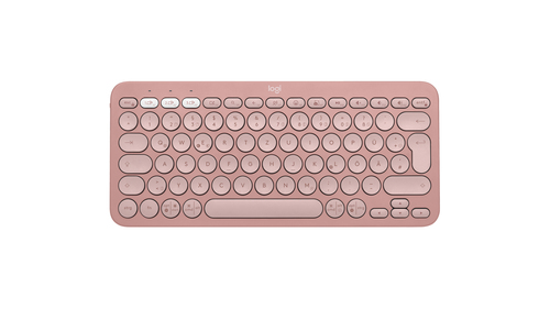 Logitech Pebble Keys 2 K380s rose Tastatur&comma; Layout&colon; DE&comma; Scherenschalter