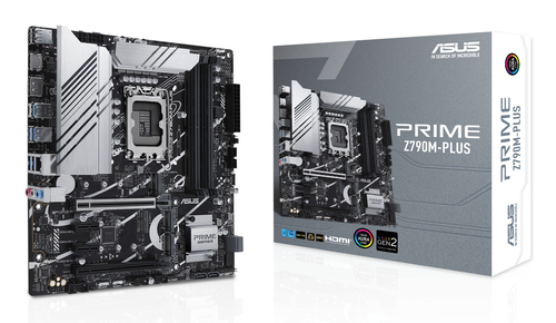 ASUS PRIME Z790M-PLUS, micro ATX LGA 1700 Mainboard, 4x DDR5, max. 192 GB, 1x HDMI, 1x DisplayPort ASUS PRIME Z790M-PLUS, micro ATX LGA 1700 Mainboard, 4x DDR5, max. 192 GB, 1x HDMI, 1x DisplayPort