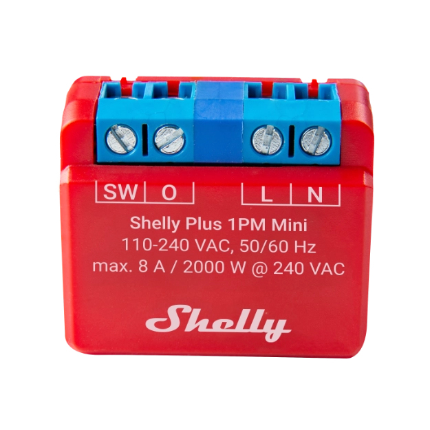 Shelly Plus 1 PM&comma; Mini WLAN-Funkschalter mit Strommesssensor 1-Kanal&comma; Unterputz&comma; Schaltaktor