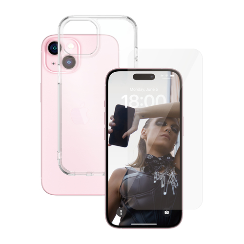 PanzerGlass SAFE&period; by PanzerGlass 2-in-1 Bundle iPhone 15 &vert; BULK