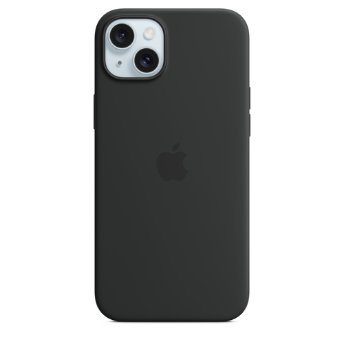 Apple Silikon Case mit MagSafe f&uuml;r iPhone 15 Plus schwarz