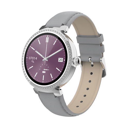 Denver SWC-342GR&comma; grau&comma; Touchscreen&comma; rund&comma; Smartwatch