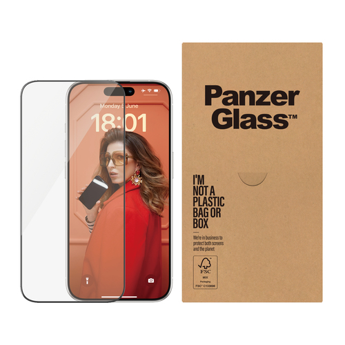 PanzerGlass PanzerGlass Screen Protector iPhone 15 Pro | Ultra-Wide Fit w. EasyAligner | Bulk PanzerGlass PanzerGlass Screen Protector iPhone 15 Pro | Ultra-Wide Fit w. EasyAligner | Bulk