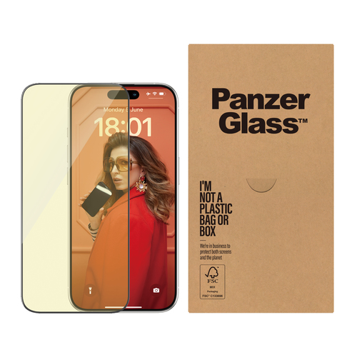 PanzerGlass PanzerGlass Eyecare Screen Protection iPhone 15 Pro | Ultra-Wide Fit w. EasyAligner PanzerGlass PanzerGlass Eyecare Screen Protection iPhone 15 Pro | Ultra-Wide Fit w. EasyAligner