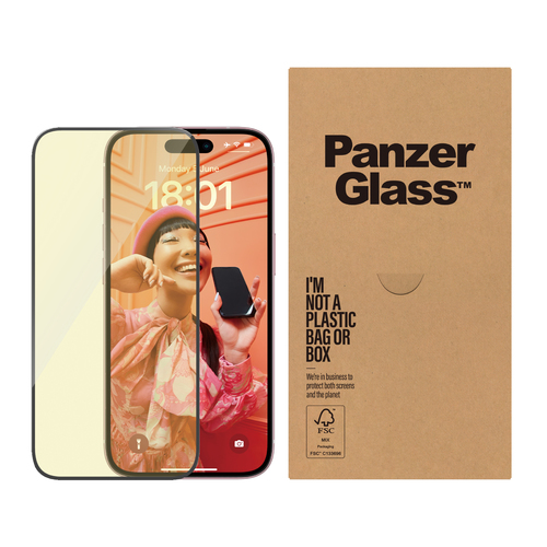 PanzerGlass PanzerGlass Eyecare Screen Protection iPhone 15 &vert; Ultra-Wide Fit w&period; EasyAligner