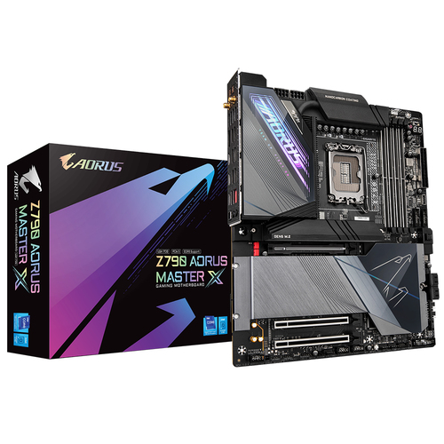 GIGABYTE Z790 AORUS MASTER X&comma; Erweitertes ATX LGA 1700 Mainboard&comma; 4x DDR5&comma; max&period; 192 GB&comma; 1x DisplayPort 1&period;2&comma; 1x USB-C&comma; WiFi