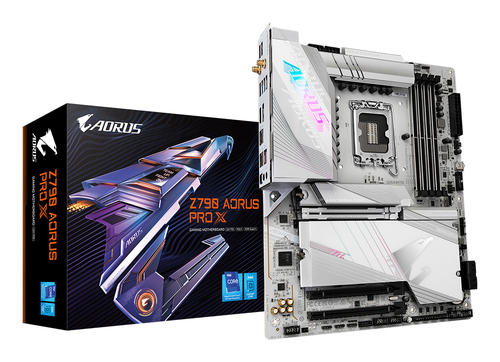 GIGABYTE Z790 AORUS PRO X&comma; ATX LGA 1700 Mainboard&comma; 4x DDR5&comma; max&period; 192 GB&comma; 1x HDMI 2&period;0&comma; 1x DisplayPort 1&period;2&comma; 2x USB-C&comma; WiFi