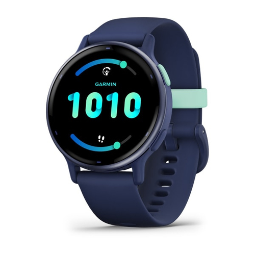 Garmin Vivoactive 5&comma; blau&comma; Touchscreen&comma; rund&comma; Sportuhr