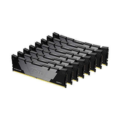 DDR4RAM 8 x 32GB DDR4-3200, Kingston Technology FURY 256GB 3200MT/s DDR4 CL16 DIMM (8er-Kit) Renegade Black, DIMM, CL16 Kit DDR4RAM 8 x 32GB DDR4-3200, Kingston Technology FURY 256GB 3200MT/s DDR4 CL16 DIMM (8er-Kit) Renegade Black, DIMM, CL16 Kit