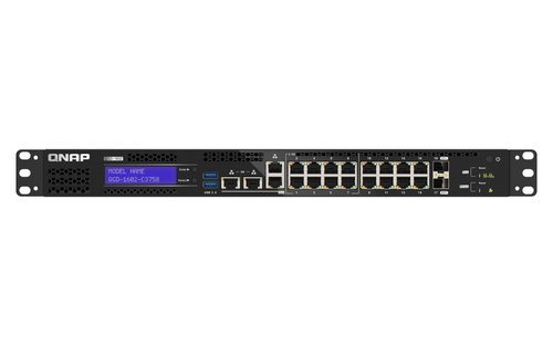 QNAP QGD-1602-C3758-16G L2 Managed Switch, 16x RJ-45, Backplane: 96 Gbit/s QNAP QGD-1602-C3758-16G L2 Managed Switch, 16x RJ-45, Backplane: 96 Gbit/s