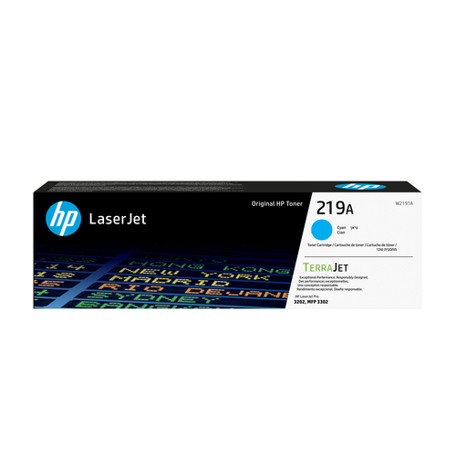 HP 219A Cyn LaserJet Toner Cartridge&comma; original&comma; cyan
