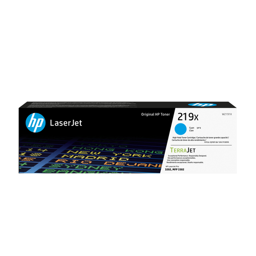 HP 219X Cyn LaserJet Toner Cartridge&comma; original&comma; cyan