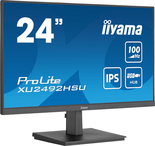 23.8 Zoll iiyama XU2492HSU-B6, 60,5cm TFT, 100 Hz, Full HD, 1x HDMI, 1x DP, integrierter USB-Hub 23.8 Zoll iiyama XU2492HSU-B6, 60,5cm TFT, 100 Hz, Full HD, 1x HDMI, 1x DP, integrierter USB-Hub