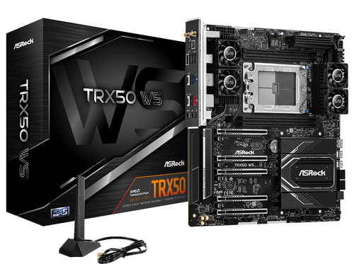 Asrock TRX50 WS&comma; Erweitertes ATX sTR5 Mainboard&comma; 4x DDR5&comma; max&period; 1 TB&comma; 1x USB-C&comma; WiFi