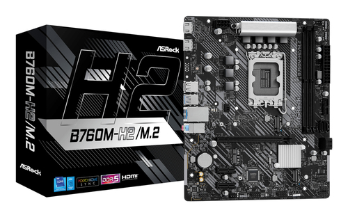 Asrock B760M-H2&sol;M&period;2&comma; micro ATX LGA 1700 Mainboard&comma; 2x DDR5&comma; max&period; 128 GB&comma; 2x HDMI 2&period;1&comma; 1x USB-C
