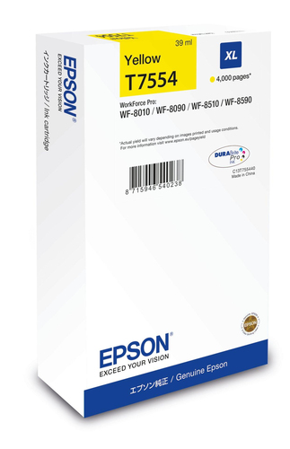 Epson C13T75544N&comma; original&comma; gelb