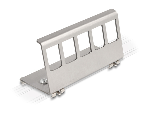 DeLOCK Keystone Metall Halterung 5 Port f&uuml;r Hutschiene