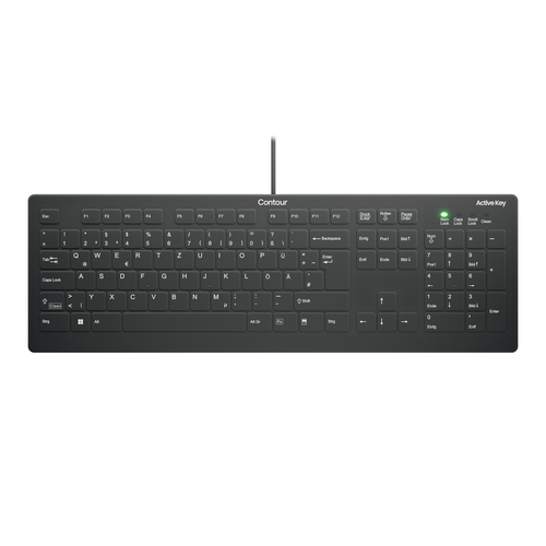 Contour Design AK-C8112 schwarz Tastatur&comma; Layout&colon; DE&comma; Scherenschalter