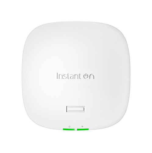 HPE Networking Instant On Access Point Dual Radio Tri Band 2x2 Wi-Fi 6E &lpar;RW&rpar; AP32&comma; 574 Mbit&sol;s &lpar;2&period;4GHz&rpar;&comma; 1200 Mbit&sol;s &lpar;5GHz&rpar;&comma; 2400 Mbit&sol;s &lpar;6GHz&rpar;&comma; Intern&comma; PoE&comma; wei&szlig;&comma; Access Point