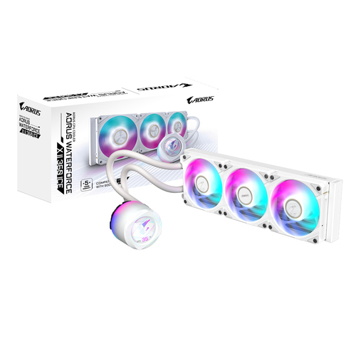 GIGABYTE AORUS WATERFORCE X II 360 ICE&comma; wei&szlig;&comma; Komplett-Wasserk&uuml;hlung&comma; 3&comma;15 mmH2O