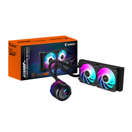 GIGABYTE AORUS WATERFORCE X II 240&comma; schwarz&comma; Komplett-Wasserk&uuml;hlung&comma; 3&comma;15 mmH2O