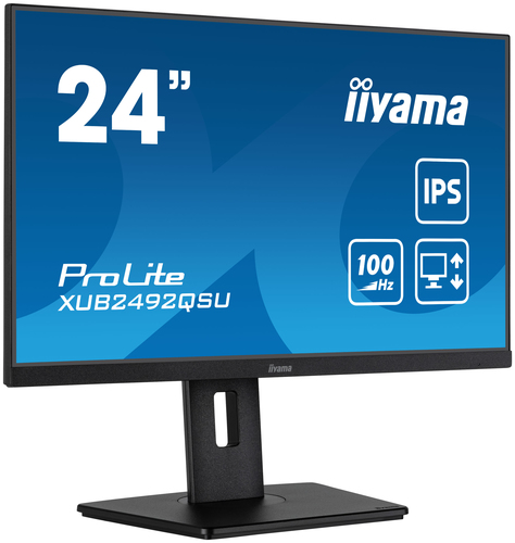 23.8 Zoll iiyama XUB2492QSU-B1, 60,5cm TFT, 100 Hz, Quad HD, 1ms, 1x HDMI, 1x DP, integrierter USB-Hub 23.8 Zoll iiyama XUB2492QSU-B1, 60,5cm TFT, 100 Hz, Quad HD, 1ms, 1x HDMI, 1x DP, integrierter USB-Hub