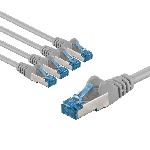 3m Patchkabel Cat6a&comma; S&sol;FTP&comma; blau&comma; grau&comma; Kupfer&comma; Goobay