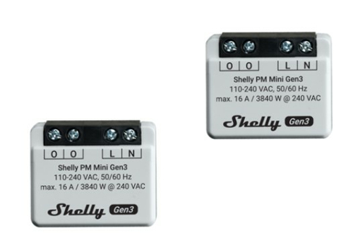 Shelly PM Mini Gen3 Intelligenter Schalter 1P Grau